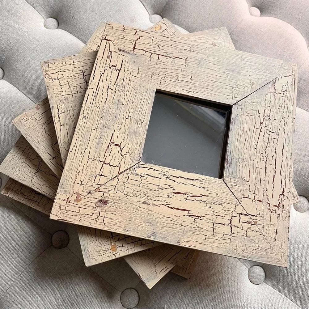 Set of 5 Shabby Chic Square MIRRORS 10